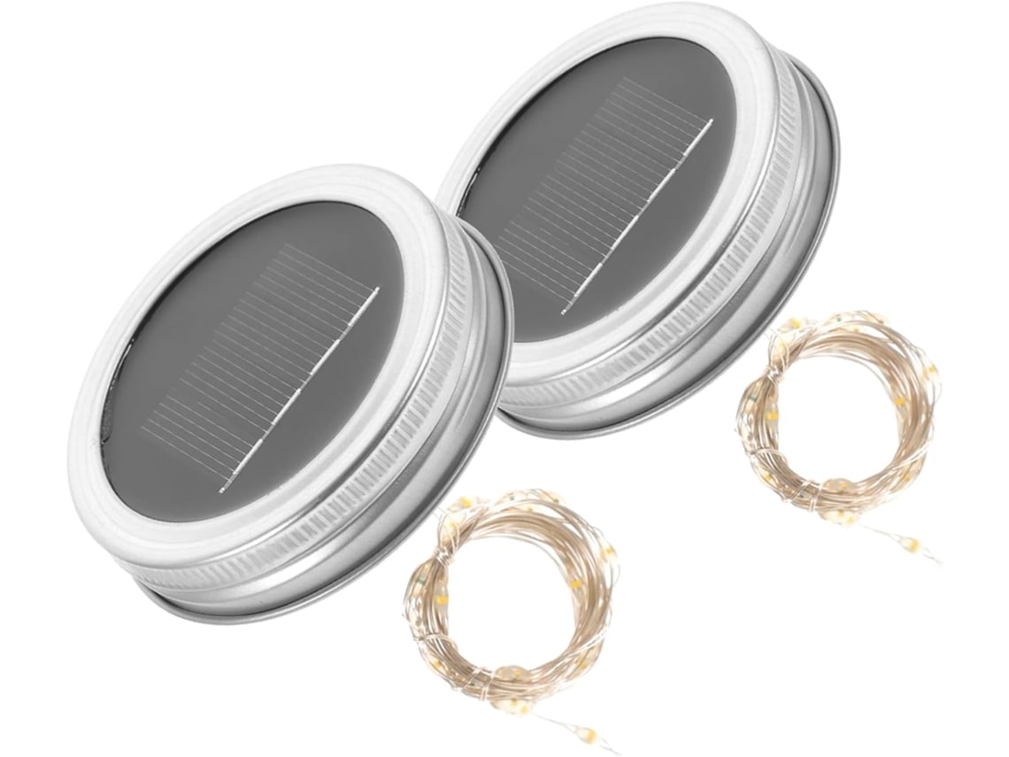 Juego de 2 luces solares LED para jardín.