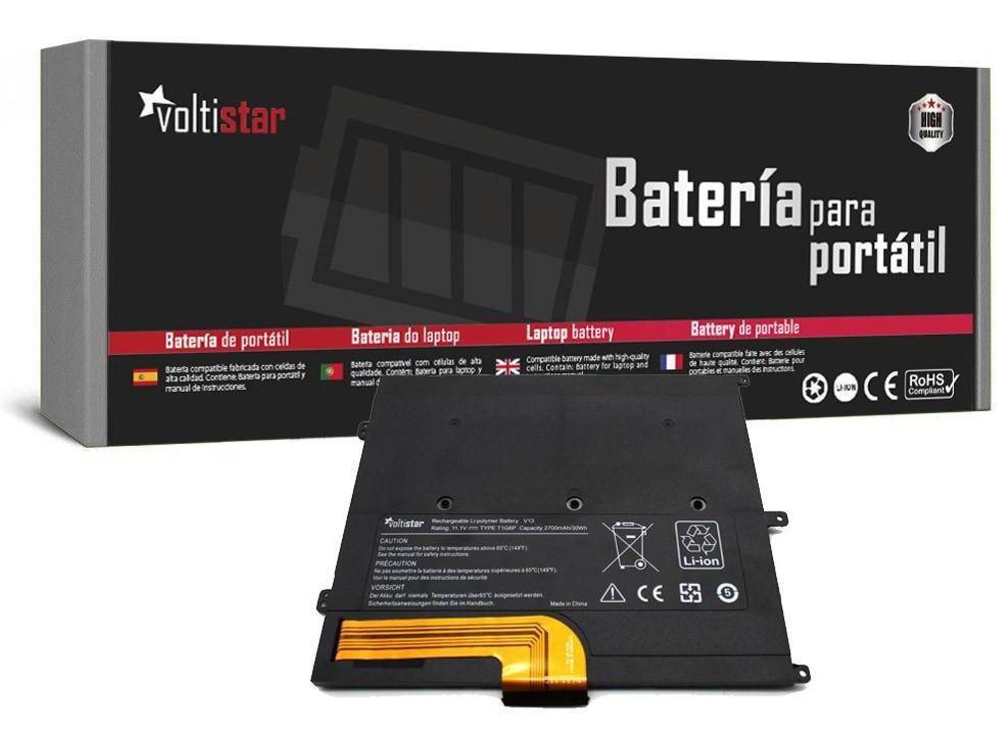 Batería para Portátil VOLTISTAR Dell Vostro V13 V130 T1G6P 0Ntg4J 0Prw6G 0449Tx