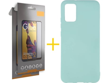Kit Funda + Protector de Pantalla Samsung A02s SKYHE Cristal Templado 3433 Verde