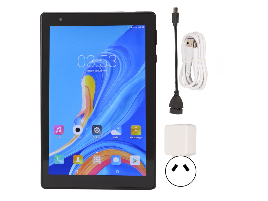 Tableta HD de 8 pulgadas, 1 GB de RAM, 16 GB de ROM, tarjeta de 128 GB, wifi, Bluetooth, 3G, color negro dorado