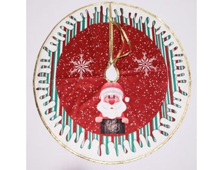 Falda del árbol de Navidad 80cm Rojo Estampado de Imagenes de Navidad 232041 SELEOK