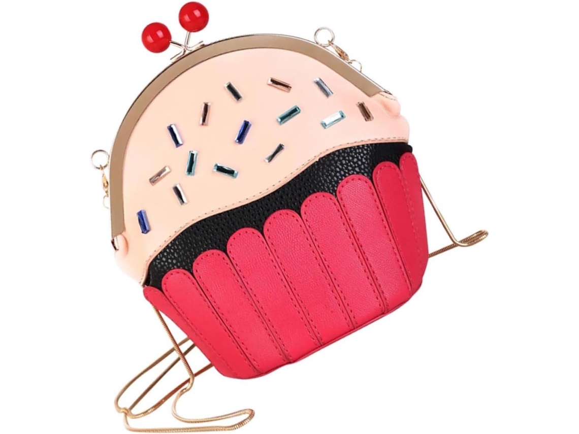 Bolso De Hombro Creative Red Iced Cake En Piel Sintética Versátil Para Uso Diario De La Mujer Y