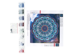 Kit De Pintura De Diamantes 5d Diy, Luminoso, 30x30cm, Con Colorido Diseño Floral, Arte Hecho A Mano.