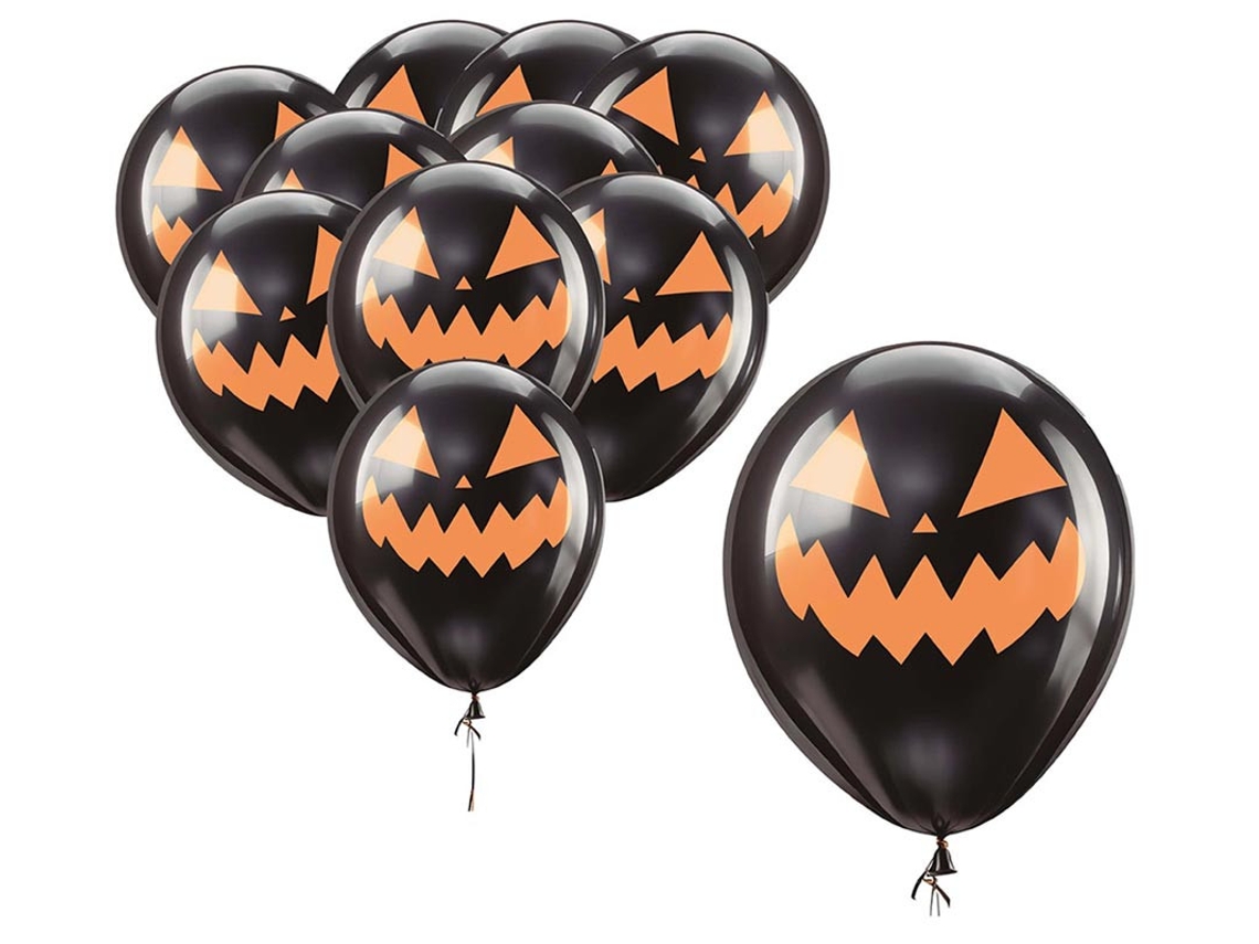 Pack de 10 Globos Calabaza de 30 cm