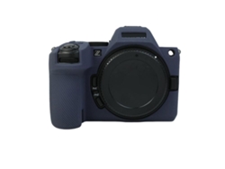 Capa Protetora De Silicone Macio Com Textura De Lichia Para Nikon Z5ii Azul Escuro