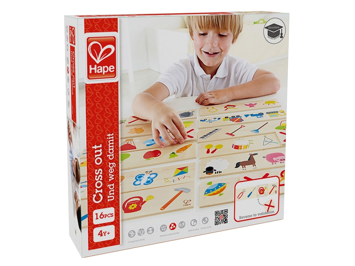 Juego educativo Hape Cross Out: un juego colorido para toda la familia.