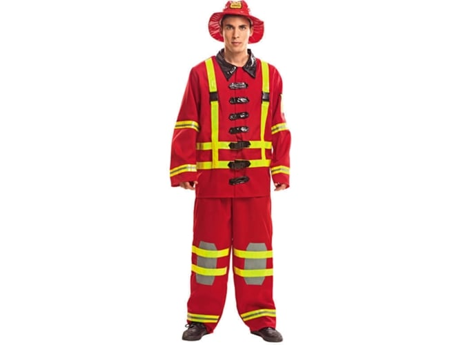 Disfraz de Hombre DISFRAZZES Bombero Rojo (Talla: M/L)