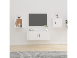 Muebles Para Tv De Pared 2 Uds | Armario Para Tv | Gabinete De Tv Blanco 40x34,5x40 Cm