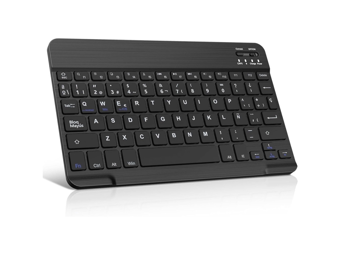 Teclado Español Ñ Bluetooth Inalámbrico Para Ipad Ios/tablet Android, Teclado Bluetooth De 10 Pulgadas Inalámbrico Portátil