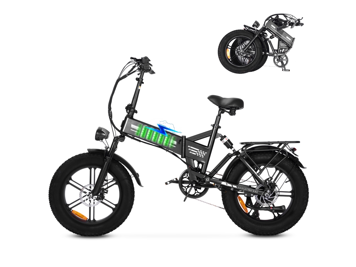Bicicleta Eléctrica Plegable Ook-tek E20, Batería De 48 V Y 15 Ah, Suspensión Delantera Y Trasera.