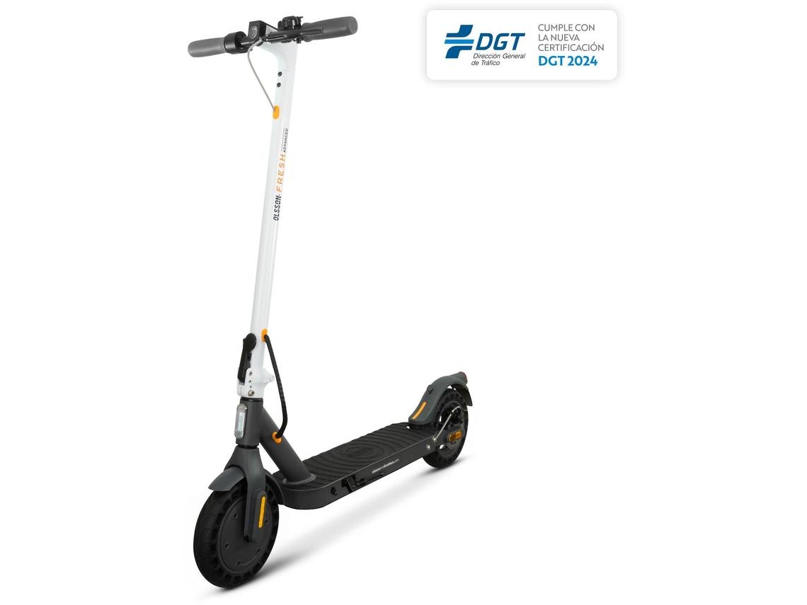 Patinete Elétrico OLSSON Fresh Advanced DGT 2024 (500 W - Autonomía: 38 Km - Gris y Blanco)