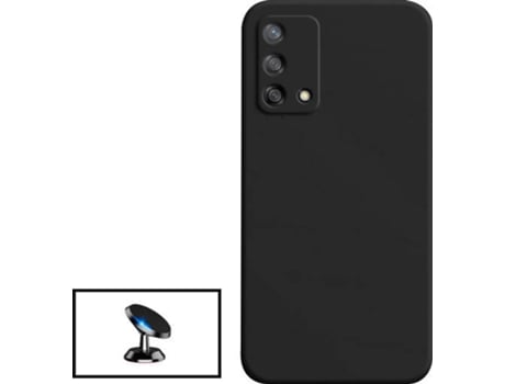 Kit Carcasa + Soporte Oppo Reno6 Lite GIFT4ME Negro