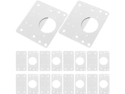 Juego De 10 Placas De Reparación De Bisagras De Gabinete De Acero Inoxidable, Kit De Tornillos De 354 X 1/4".