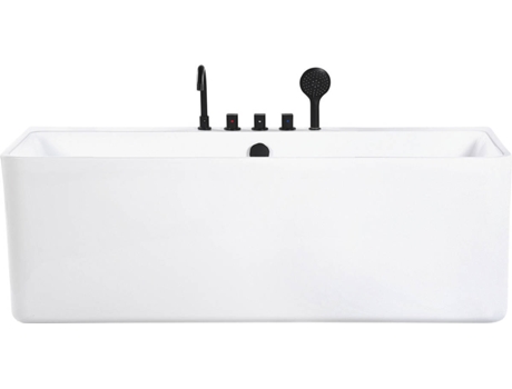 Bañera BELIANI Autónoma Retangular Quatre (Blanco - Acrílico -75x170x58 cm)