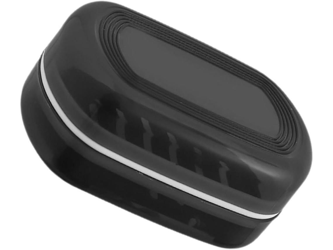 Saboneteira Yarnow Em Plástico Pp Com Tampa Preta, Design Compacto E Fácil De Limpar, Para Guardar Sabonete Durante