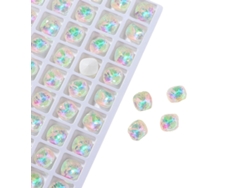 10 accesorios para uñas, broca gruesa de cristal moca, blanco, rosa, azul lago y amarillo NEVEANCE