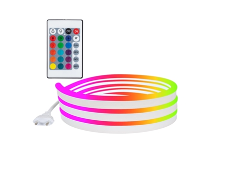 Tira Neón LED 11 W/m RGB 220V AC 60 LED/m Semicircular 180º IP67 a Medida Corte cada 100 cm LEDKIA