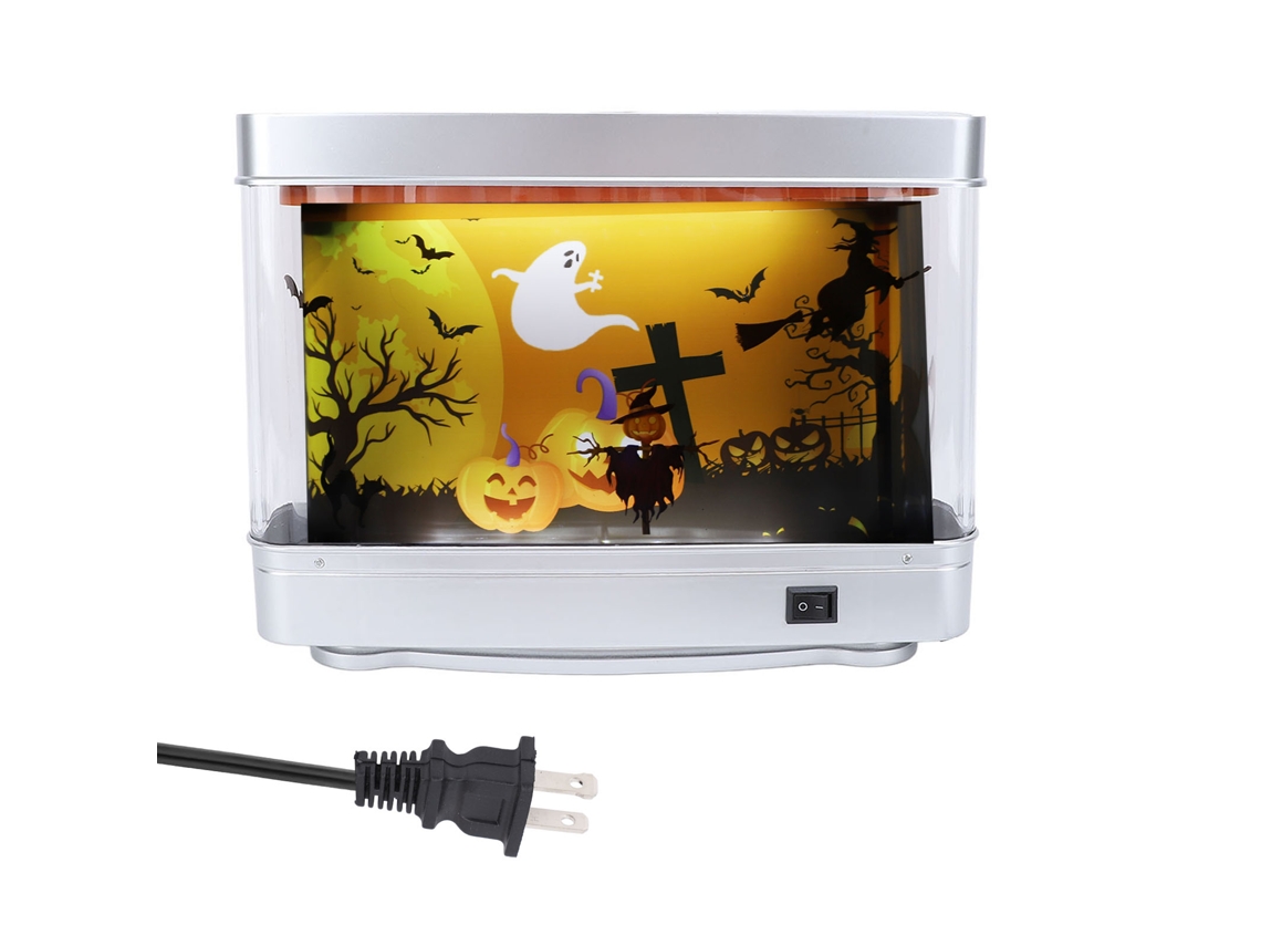 Lámpara De Mesa Led Decorativa Con Fantasmas Y Acuario Virtual Para Halloween