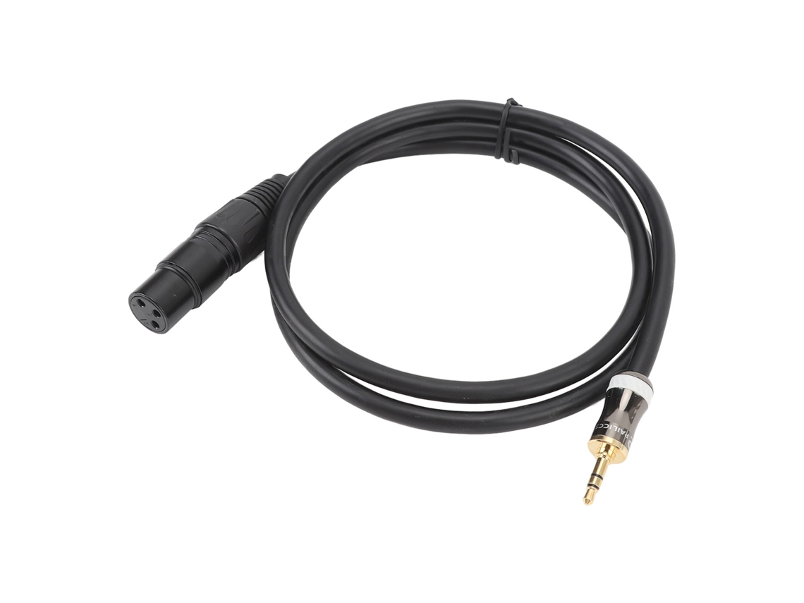 Cabo 3.5mm Macho Para Xlr Fêmea Profissional 1m/3.3ft Adaptador Para Microfone Mixer Câmera Dslr