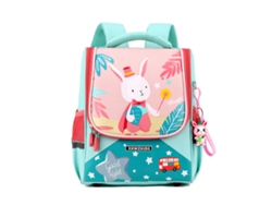 Mochila infantil con diseño de dibujos animados, segura e impermeable, ideal para guardería, escuela y viajes, color azul cian.