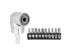Adaptador De Parafuso Para Furadeira Elétrica De 105 Graus Com Hexagonal De 1/4 Polegada E 10 Brocas