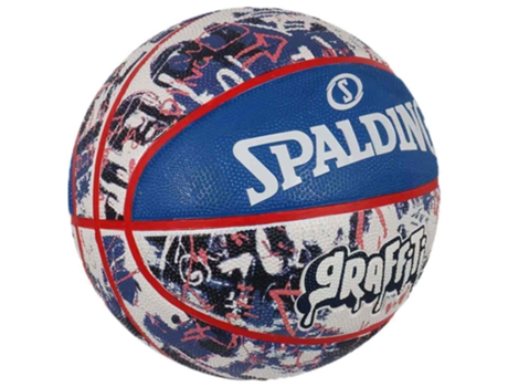 SPALDING Balón de Baloncesto azul rojo graffiti (Azul)
