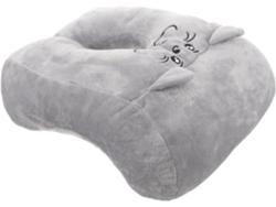 Almohada De Oficina Con Estampado De Gato Gris, Cómoda Y Suave, Acolchada De Algodón, Almohada Facia