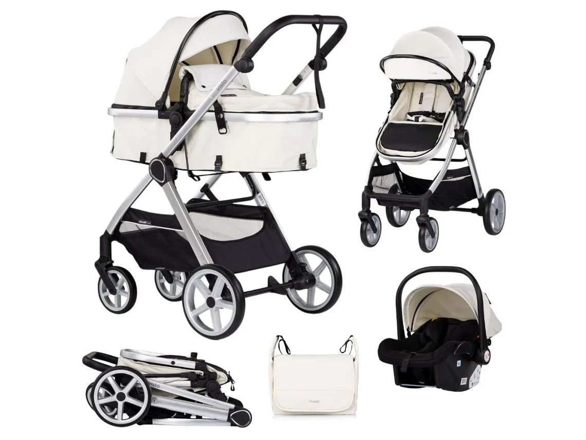 Carrito De Bebé Trío Convertible Vista De Chipolino Hasta 22 Kg - Biscotta