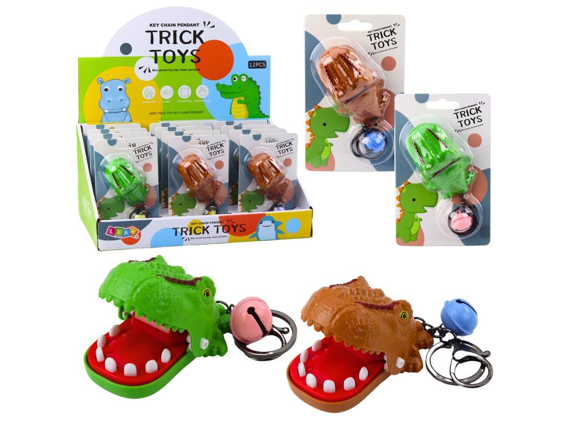Llavero con colgante de dinosaurio dentista, juego arcade 2 en 1 B.active