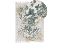 Alfombra de patrón oriental BELIANI Boyali de Viscosa Beige 140x200