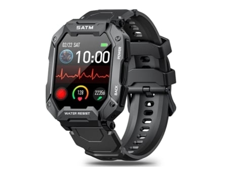 Reloj Inteligente para Adultos Rastreador de Ejercicios con presión Arterial Reloj Inteligente con música para teléfonos Android Negro AUJEZON