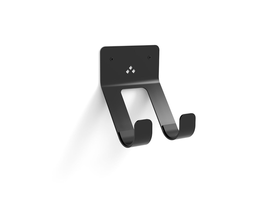 Soporte de Pared Rei 8075 Negro Acero Mate Monopatín 14,5 x 12,5 x 6 cm