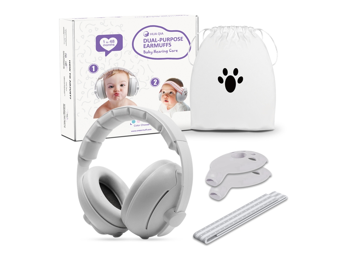 Fones De Ouvido Ajustáveis Com Cancelamento De Ruído Baby Comfort, Proteção Auditiva Para Bebês De Até 48 Meses 