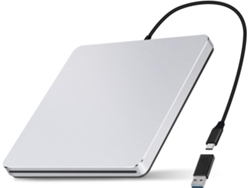 Unidad externa de DVD Zruxe Ed-a3ee Unidad de CD y DVD con ranura USB C externa para computadora portátil Mac