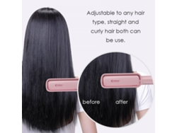 Afeitadora De Pelo Portátil Iónico Cerámica Cepillo Rectificador De Pelo 20s Calentamiento Rápido Anti-quemaduras Herramientas De Peinado
