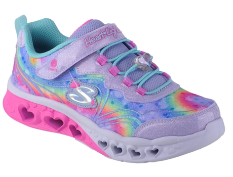 Botas de Niña SKECHERS Flutter Heart Lights Groovy Swirl Malla Rosa (35)