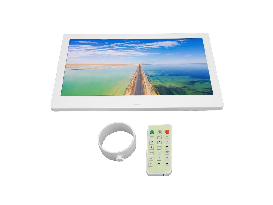 Marco de fotos digital con pantalla HD y compatible con tarjetas USB