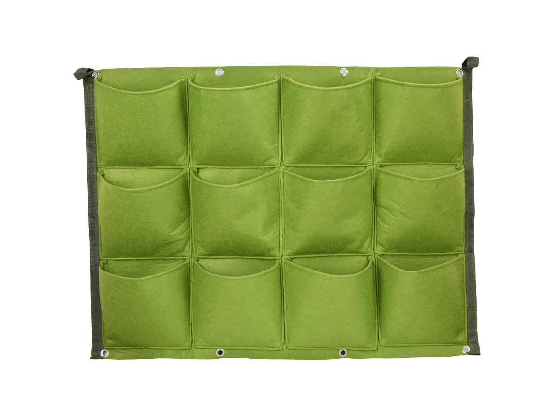 Bolsas de cultivo vertical para pared con 12 bolsillos