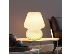Lámpara De Mesa Mushroom, Luz Nocturna De Vidrio Para Dormitorio, Regalo Para Familia Y Amigos (blanco)