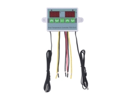 Controlador De Temperatura Digital Dual Impermeable Con Almacenamiento De Datos Para Refrigerador-congelador De Reptiles Dc12v