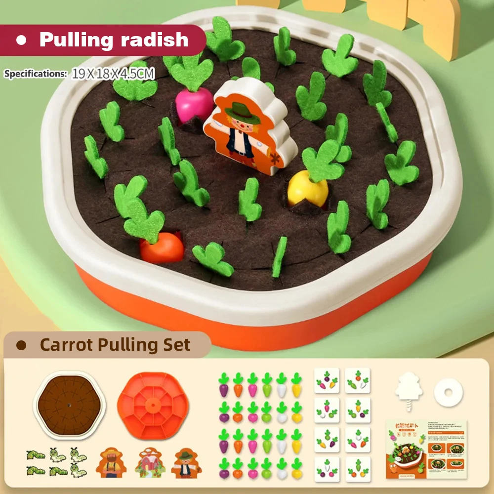 Juego De Mesa Montessori Para Bebés: Clasificación De Zanahorias Y Memoria.