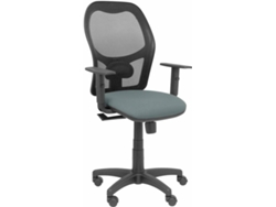Silla Operativa PYC  Alocén Gris (Brazos Ajustables - Malla)