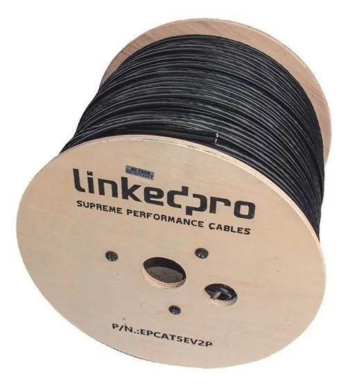 Bobina De Cable Linkedpro Ep-cat-5e-v2p 305 M Cat 5e Siames