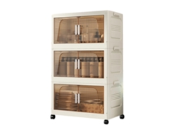 Caja de almacenamiento, diseño apilable, ruedas extraíbles, 3 niveles.