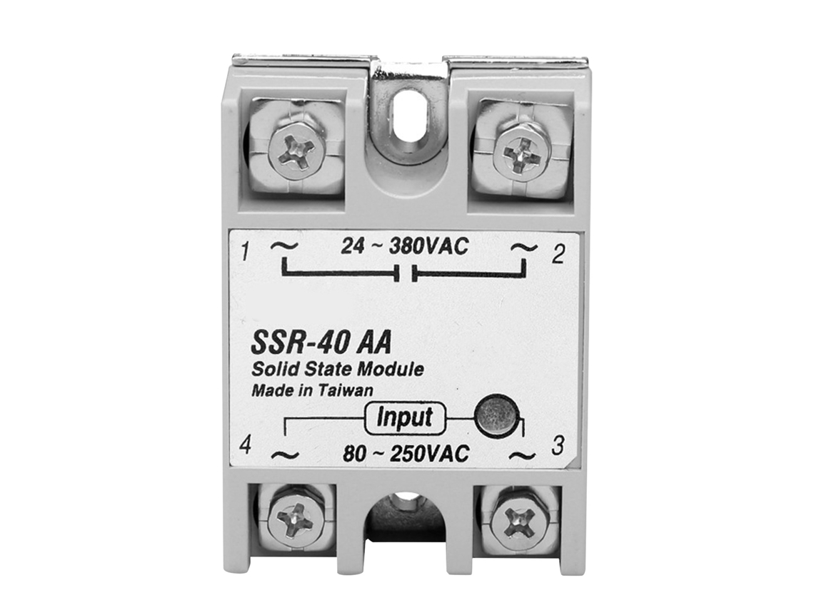 Módulo De Relé De Estado Sólido Monofásico Ca-ca De 40 A Ssr-40aa, Entrada De 80-250 V, Salida De 24-380 V.