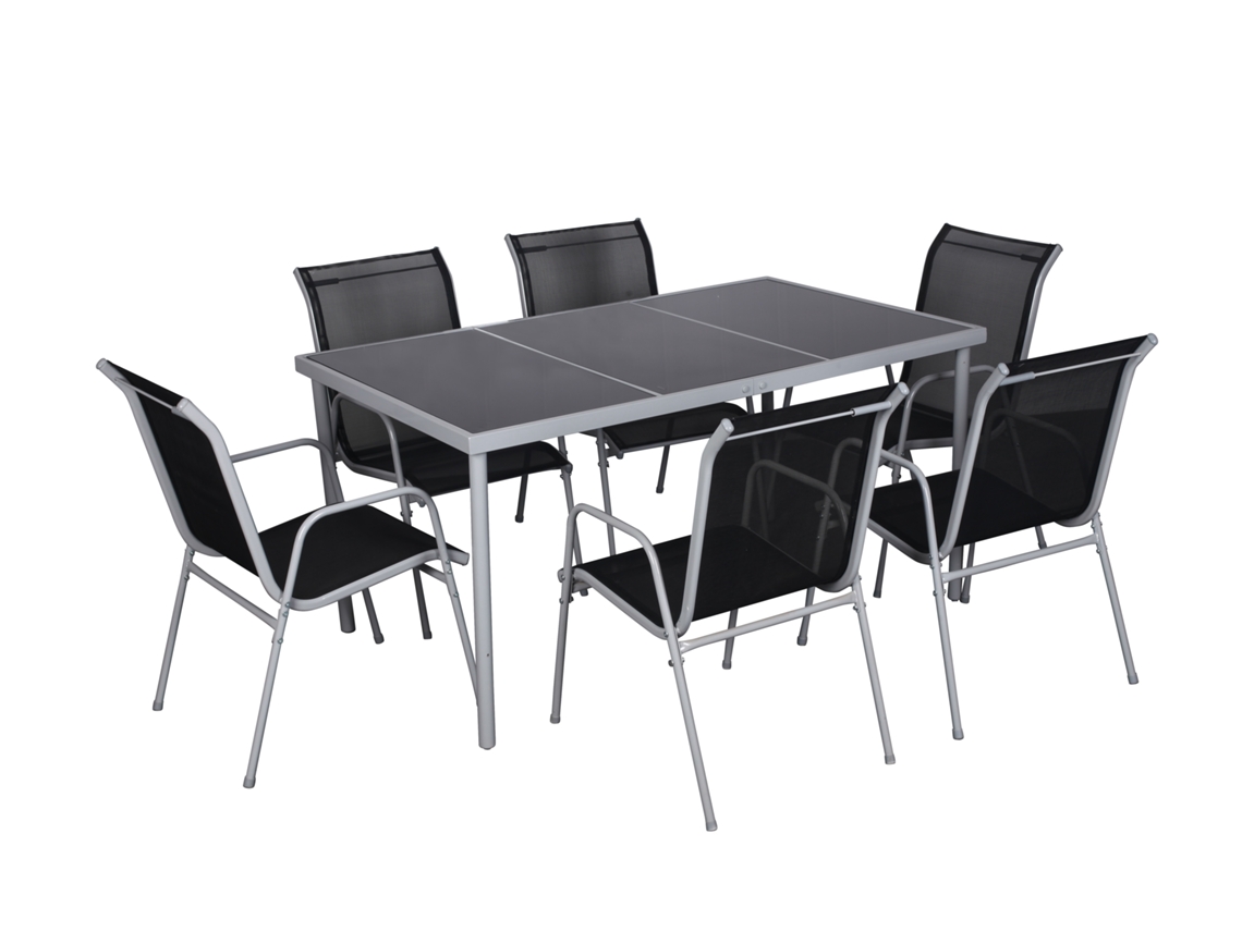 Conjunto de Jardín CONCEPT U Lusiana (Gris - Acero - 150x90x72 cm)