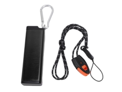 Contenedor De Almacenamiento Metálico Portátil De Aleación De Aluminio Airtight Para Viajes Y Camping Con Silbato Negro