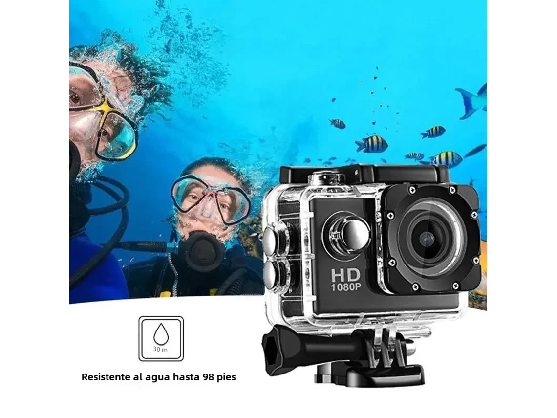 Cámara de acción multifuncional impermeable de 1080p para exteriores con sensor CMOS. Mdug