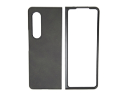 Cubierta De Cuero Pu Anti-rasguños Para Galaxy Z Fold 3, Funda Protectora De Teléfono Negra
