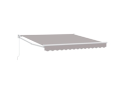 Toldo Retráctil Manual Gris Vidaxl Gris Poliéster